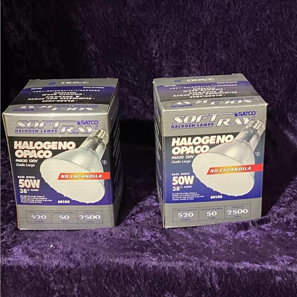 Lot of (2) SATCO Soft Ray frosted Halogen Lamps, 50W, Medium Base, Glare Free - Picture 3 of 10